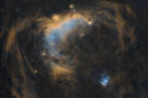 The Seagull Nebula and Thor's Helmet in SHO