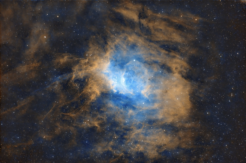 The Bubble Nebula in Narrowband